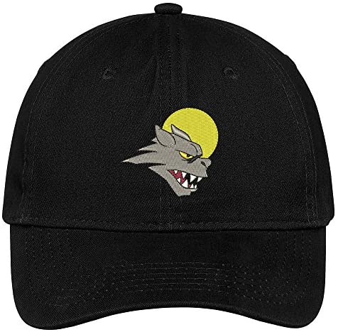 Trendy Apparel Shop Small Werewolf Embroidered Halloween Themed Cotton Baseball Cap