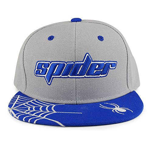 Trendy Apparel Shop Youth Size Spider Text Flat Bill Snapback Cap