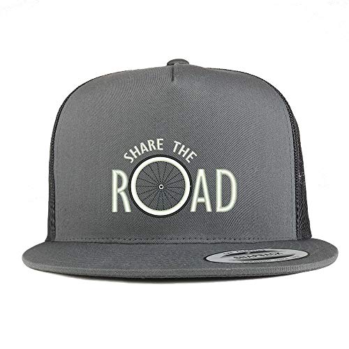 Trendy Apparel Shop Share The Road Embroidered 5 Panel Flatbill Mesh Cap