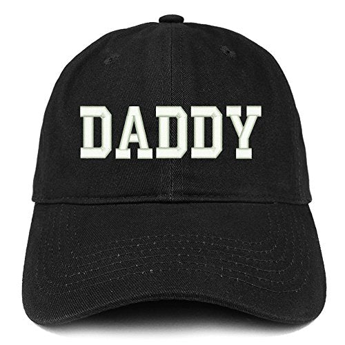 Trendy Apparel Shop Daddy Collegiate Font Embroidered Brushed Cotton Cap