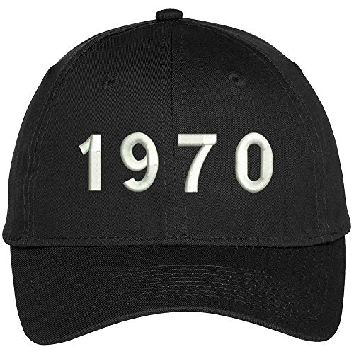 Trendy Apparel Shop 1970 Birth Year Embroidered Baseball Cap