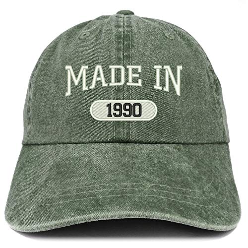 Trendy Apparel Shop Made in 1990 Embroidered 31st Birthday Washed Baseball Cap