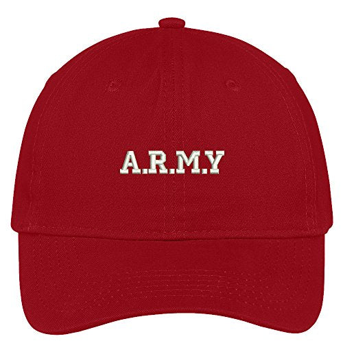Trendy Apparel Shop Army Embroidered Low Profile Soft Cotton Brushed Cap