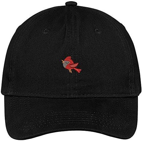 Trendy Apparel Shop Small Cardinal Embroidered Low Profile Cotton Cap Dad Hat
