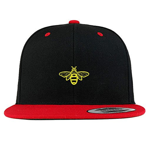 Trendy Apparel Shop Bee Embroidered Premium 2-Tone Flat Bill Snapback Cap