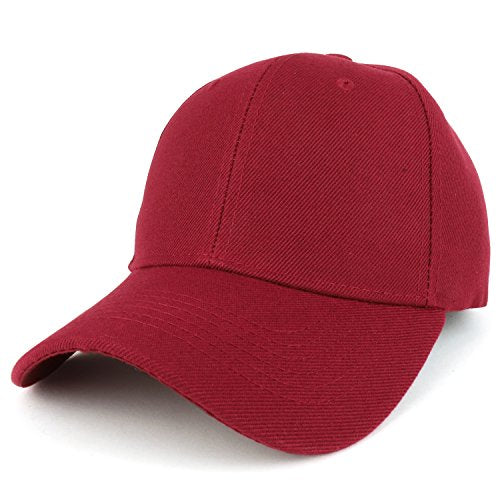 Trendy Apparel Shop Plain Structured Crown Adjustable Baseball Cap