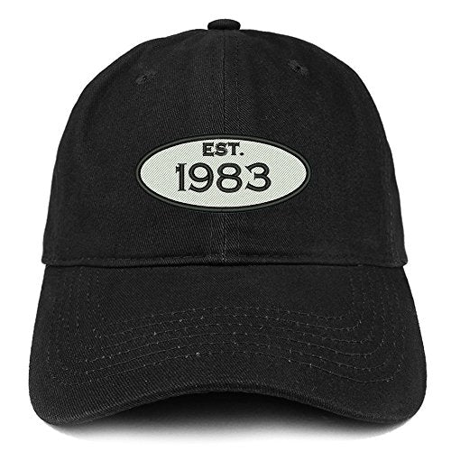 Trendy Apparel Shop Established 1983 Embroidered 38th Birthday Gift Soft Crown Cotton Cap