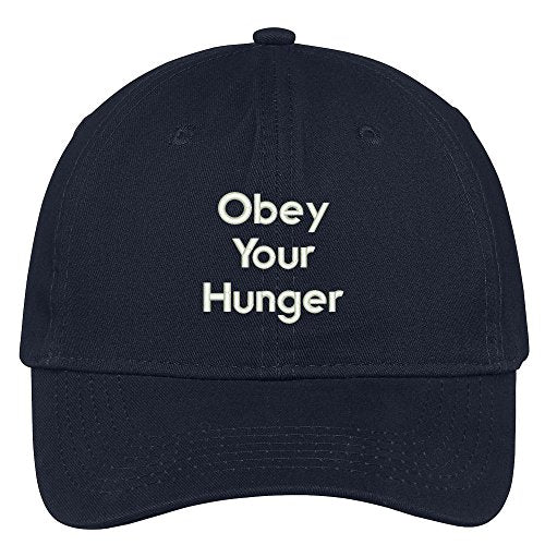 Trendy Apparel Shop Obey Your Hunger Embroidered Brushed 100% Cotton Baseball Cap