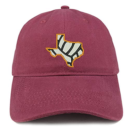 Trendy Apparel Shop Texas Volleyball Embroidered Brushed Cotton Cap