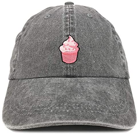Trendy Apparel Shop Cupcake Patch Pigment Dyed Washed Baseball Cap
