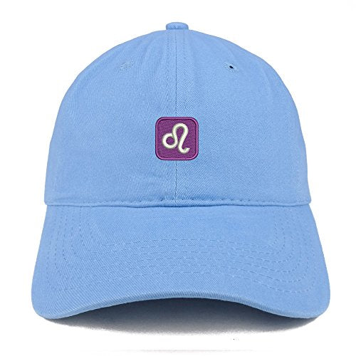 Trendy Apparel Shop Emoticon Leo Embroidered 100% Soft Brushed Cotton Low Profile Cap