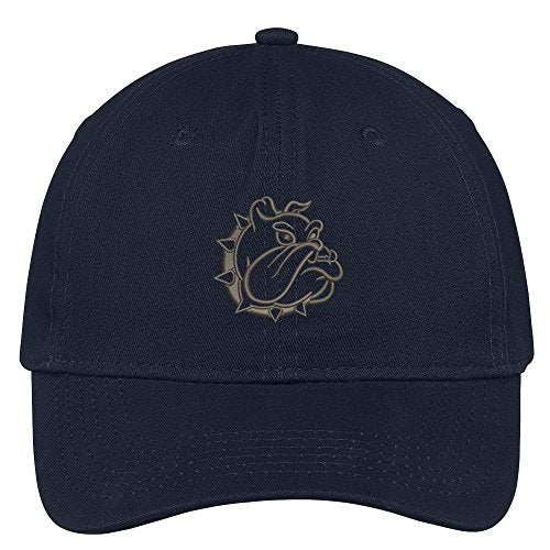Trendy Apparel Shop Bulldog Mascot Embroidered Low Profile Soft Cotton Brushed Cap
