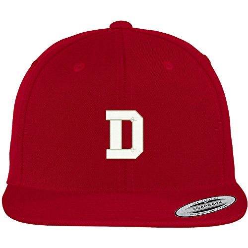 Trendy Apparel Shop Letter D Collegiate Varsity Font Initial Embroidered Baseball Cap