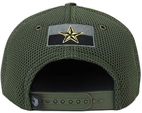 Trendy Apparel Shop Texas Lone Star Embroidered Flatbill Micro Mesh Snapback Cap