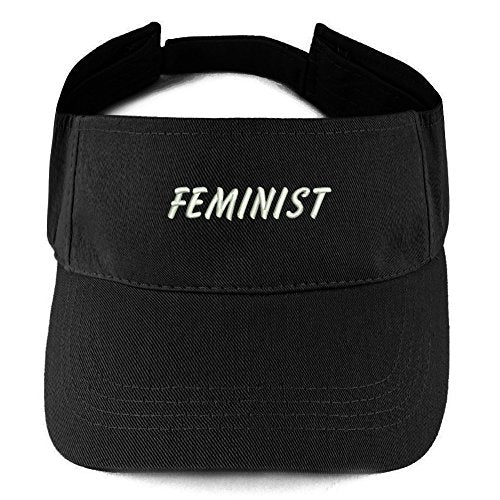 Trendy Apparel Shop Feminist Embroidered 100% Cotton Adjustable Visor
