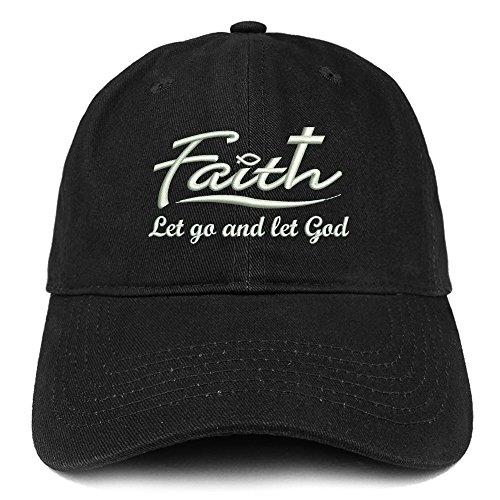 Trendy Apparel Shop Let Go and Let God Embroidered Brushed Cotton Dad Hat Ball Cap