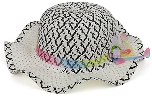 Trendy Apparel Shop Girl's Multi Color Straw Tea Party Sun Hat