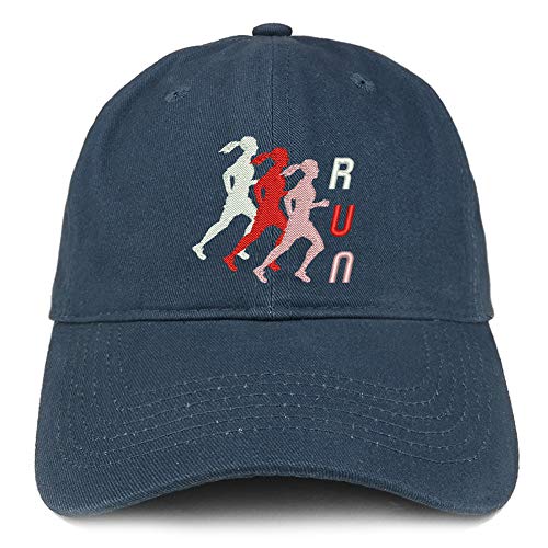 Trendy Apparel Shop Female Run Embroidered Soft Crown 100% Brushed Cotton Cap
