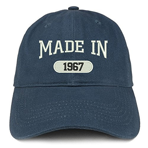 Trendy Apparel Shop Made in 1967 Embroidered 54th Birthday Brushed Cotton Cap