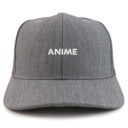 Trendy Apparel Shop Anime Cotton Two Tone Mesh Back Trucker Baseball Cap