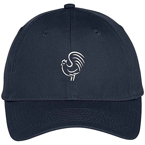 Trendy Apparel Shop Rooster Outline Embroidered Animal Themed Cap