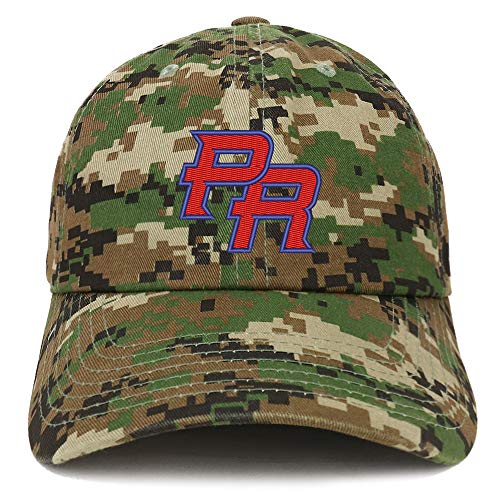 Trendy Apparel Shop Puerto Rico PR Embroidered Soft Crown 100% Brushed Cotton Cap