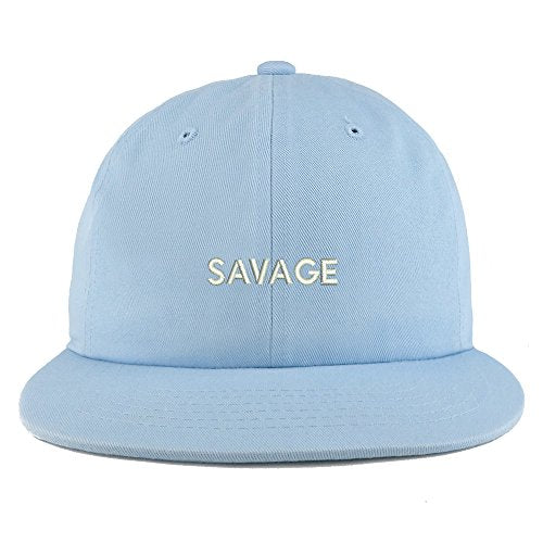 Trendy Apparel Shop Savage Embroidered Unstructured Flatbill Adjustable Cap