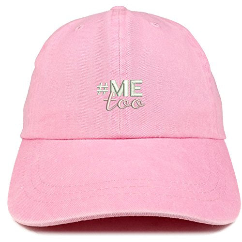 Trendy Apparel Shop Hashtag #Me Too Movement Embroidered Washed Cap