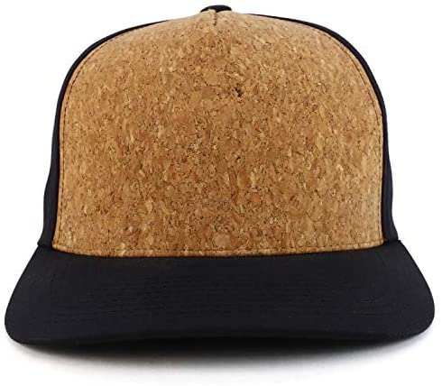 Trendy Apparel Shop Cork Crown 5 Panel High Profile Structured Adjustable Cap