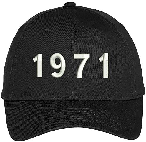 Trendy Apparel Shop 1971 Birth Year Embroidered Baseball Cap