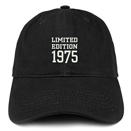 Trendy Apparel Shop Limited Edition 1975 Embroidered Birthday Gift Brushed Cotton Cap