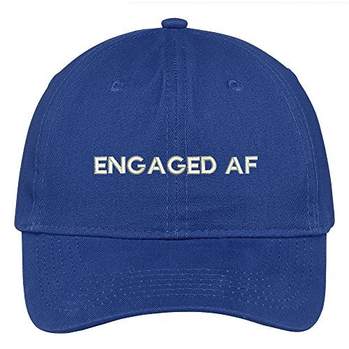 Trendy Apparel Shop Engaged Af Embroidered Soft Crown 100% Brushed Cotton Cap