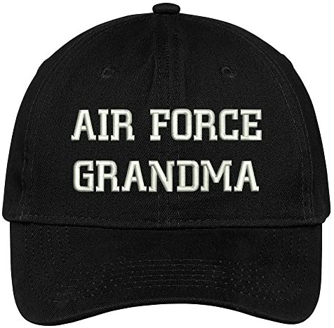 Trendy Apparel Shop Air Force Grandma Embroidered Soft Crown 100% Brushed Cotton Cap