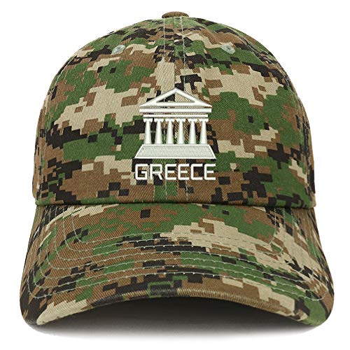 Trendy Apparel Shop Greece Embroidered Soft Crown 100% Brushed Cotton Cap