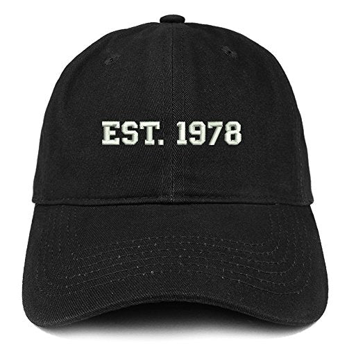 Trendy Apparel Shop EST 1978 Embroidered - 43rd Birthday Gift Soft Cotton Baseball Cap