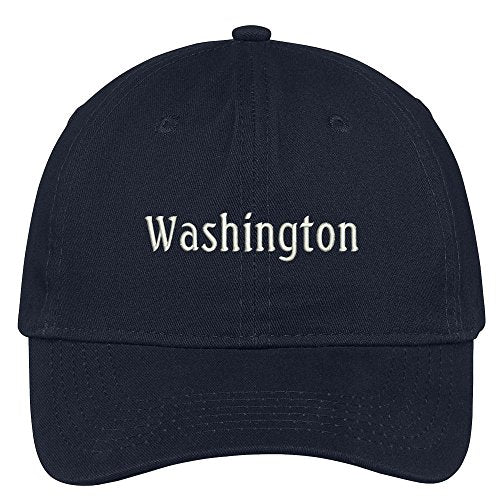 Trendy Apparel Shop Washiington City Embroidered Low Profile 100% Cotton Adjustable Cap