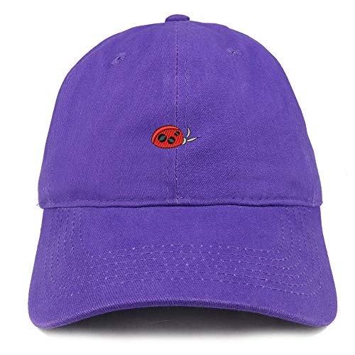 Trendy Apparel Shop Ladybug Embroidered Unstructured Cotton Dad Hat