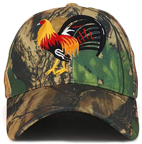 Trendy Apparel Shop Rooster Embroidered Structured Hunting Baseball Cap