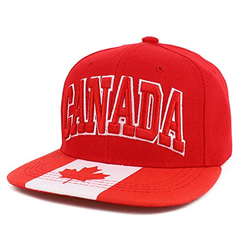 Trendy Apparel Shop Country Name 3D Embroidery Flag Print Flatbill Snapback Cap