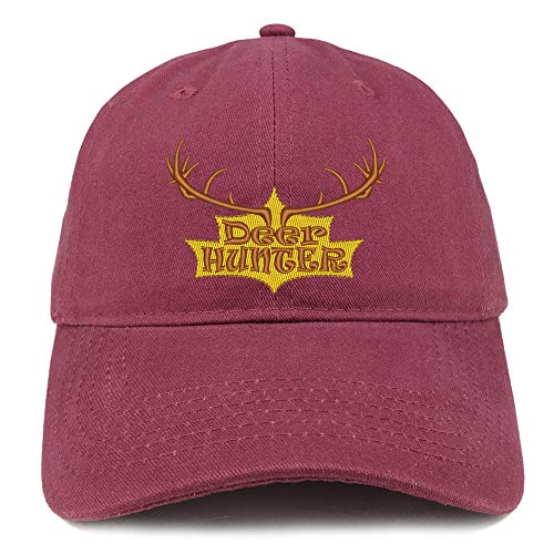 Trendy Apparel Shop Deer Hunter Embroidered Brushed Cotton Cap