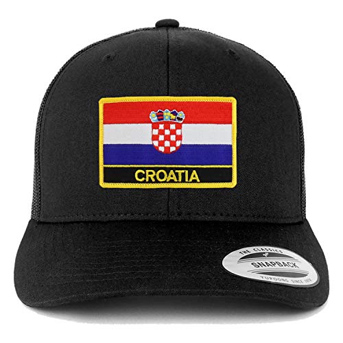 Trendy Apparel Shop Croatia Flag Patch Retro Trucker Mesh Cap