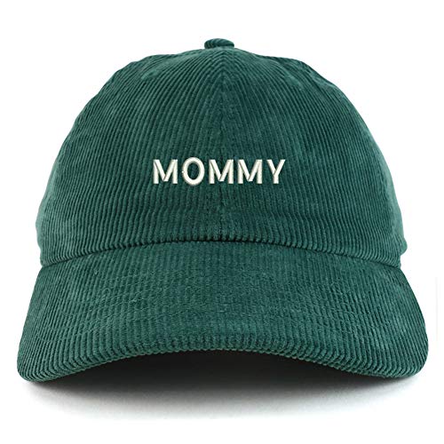 Trendy Apparel Shop Mommy Embroidered Cotton Corduroy Unstructured Baseball Cap