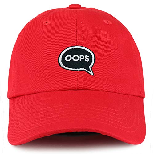 Trendy Apparel Shop Oops Patch Youth Small Fit Unstructured Cotton Baseball Cap