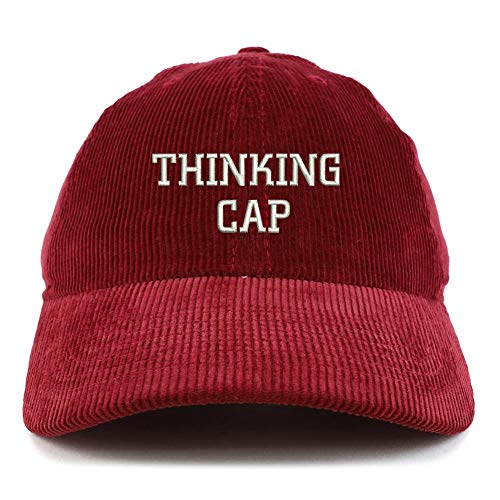 Trendy Apparel Shop Thinking Cap Washed Corduroy Unstructured Baseball Cap