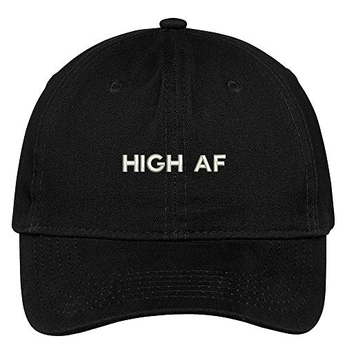 Trendy Apparel Shop High AF Embroidered 100% Quality Brushed Cotton Baseball Cap