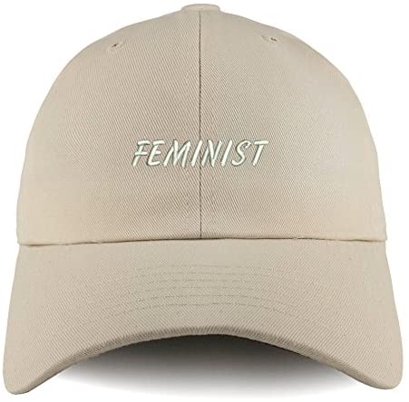 Trendy Apparel Shop Feminist Embroidered Low Profile Soft Cotton Dad Hat Cap
