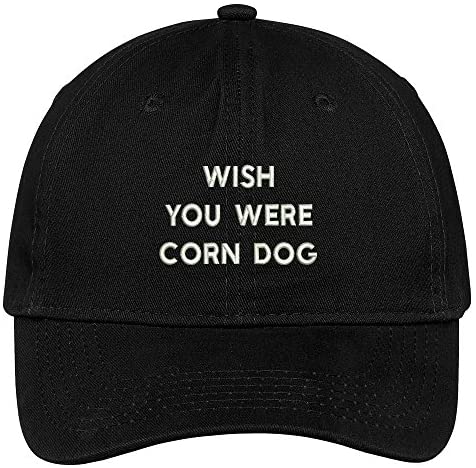 Trendy Apparel Shop Wish You were Corn Dogs Embroidered Cap Premium Cotton Dad Hat