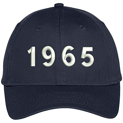 Trendy Apparel Shop 1965 Birth Year Embroidered Baseball Cap