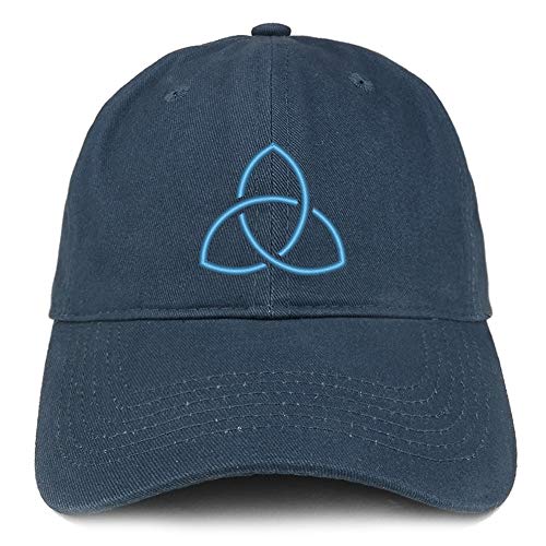 Trendy Apparel Shop Holy Trinity Embroidered Soft Crown 100% Brushed Cotton Cap