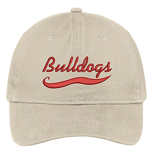 Trendy Apparel Shop Bulldogs Embroidered Low Profile Soft Cotton Brushed Cap